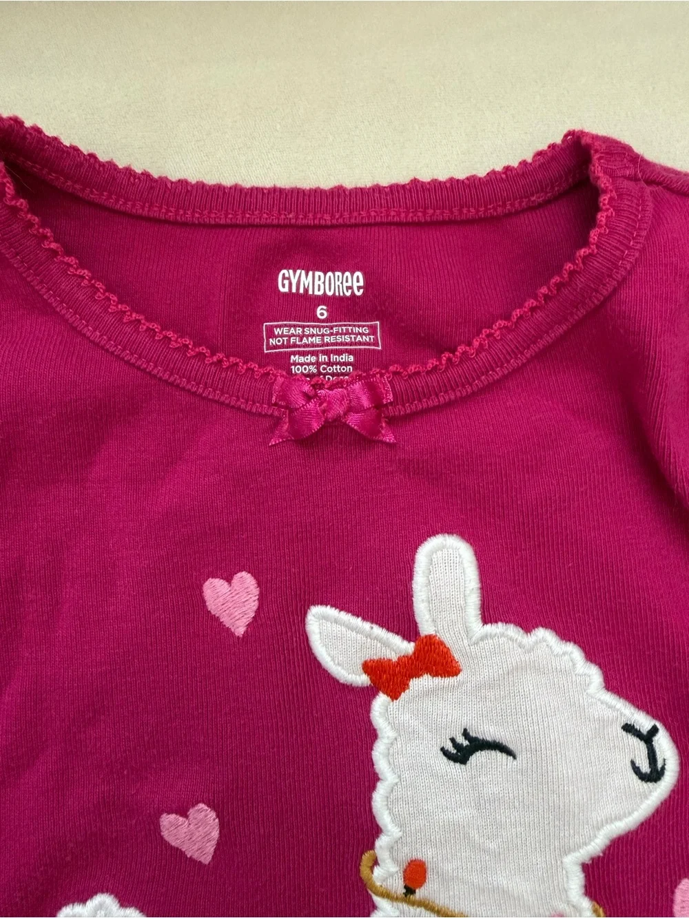 Gymboree Little Llamas Pajama Set – Girls Size 6 VGUC